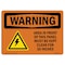 Signmission Safety Sign, OSHA WARNING, 7" Height, Area In Front Of This Panel, Landscape OS-WS-D-710-L-11977 - alternate 1